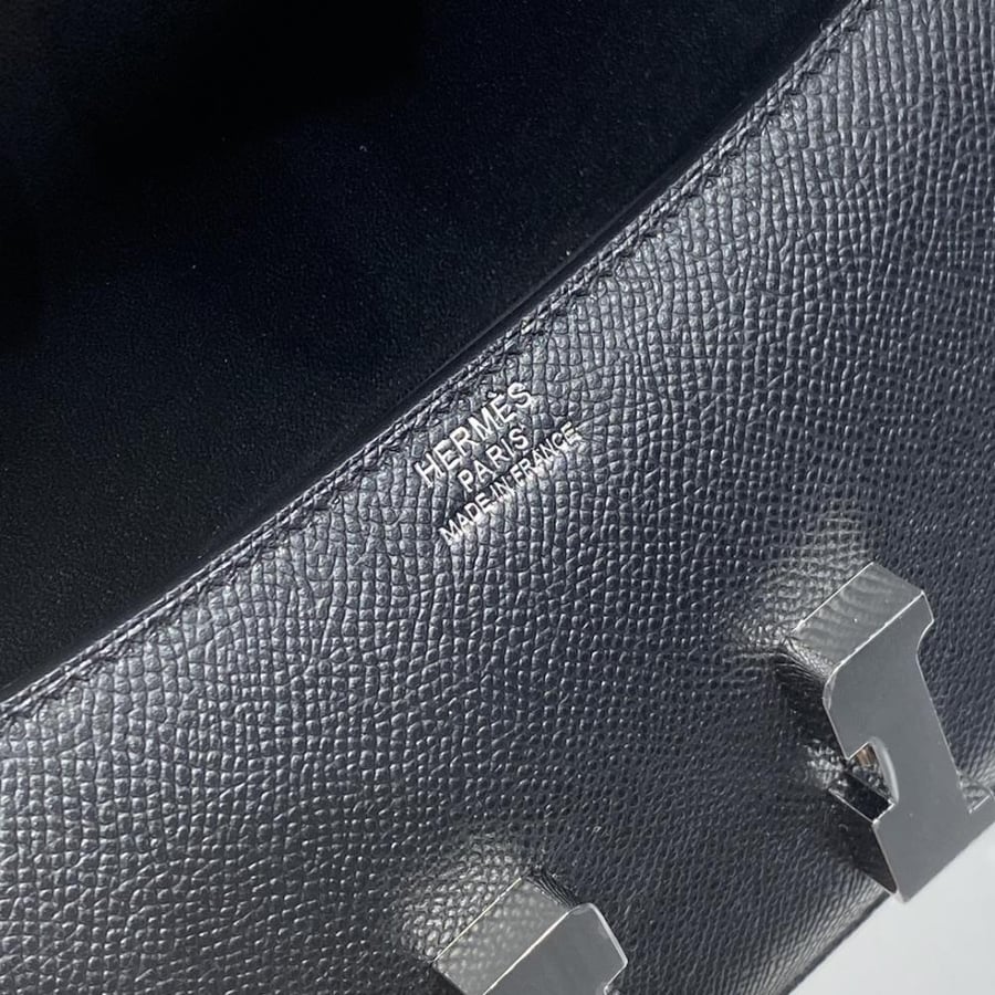 Hermes Constance Elan Bag 24cm - Black / Silver Hardware