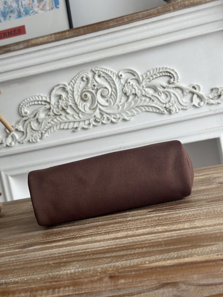 Hermes Herbag Zip Bag 31cm - Chocolate Brown & Black