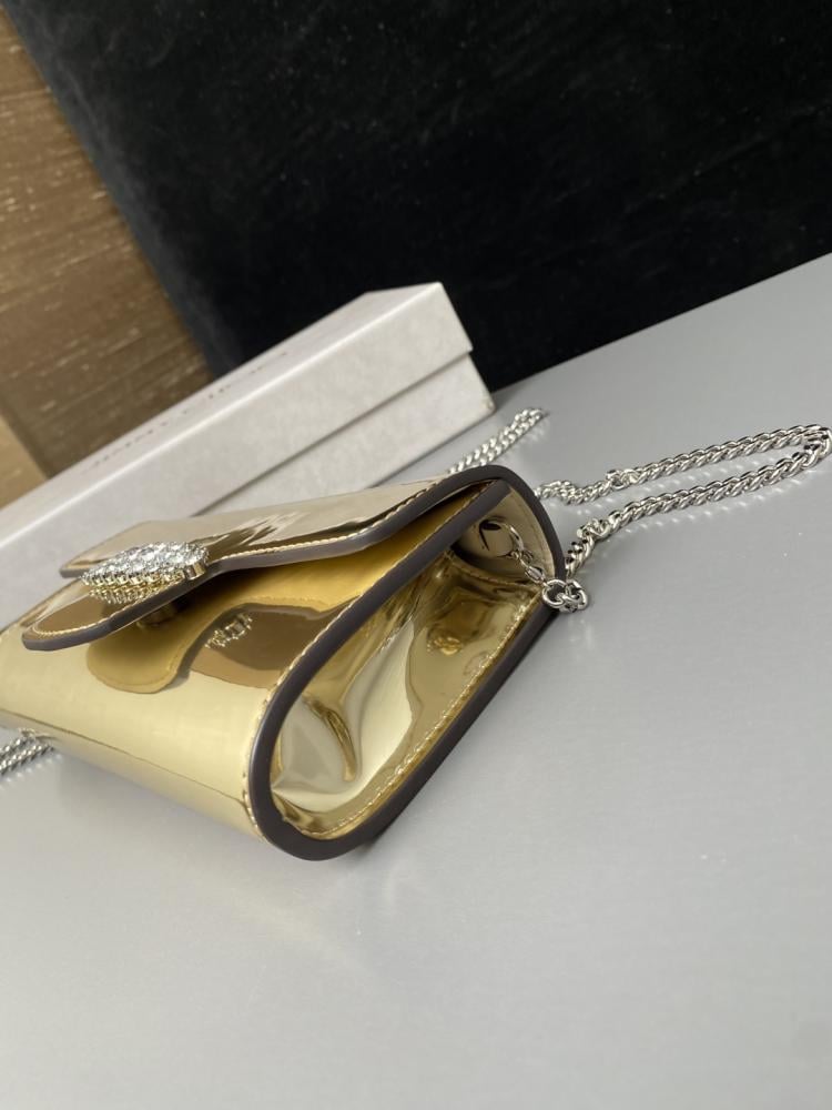 Jimmy Choo Crystal Embellished Clutch Wallet on Chain