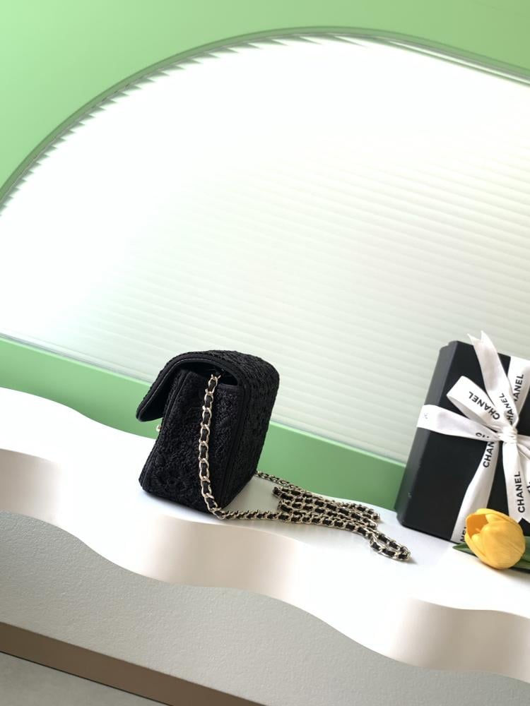 Chanel Embroidered Fabric Classic Flap Bag