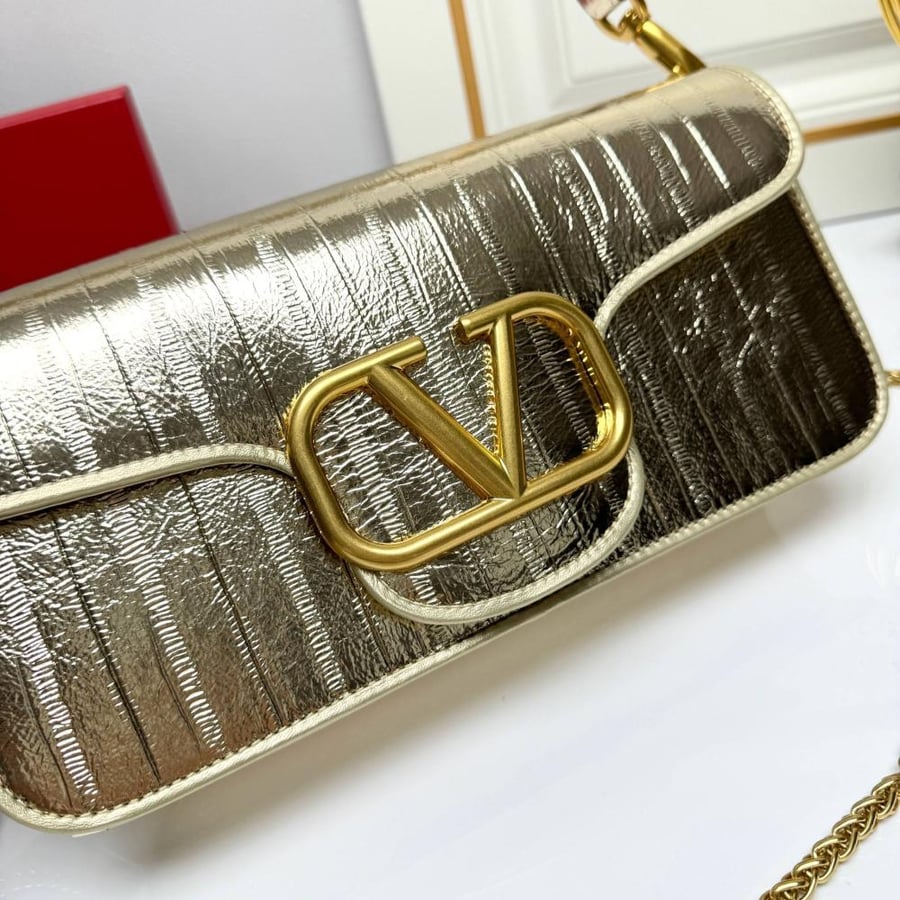 Valentino Garavani Loco Calfskin Leather Bag