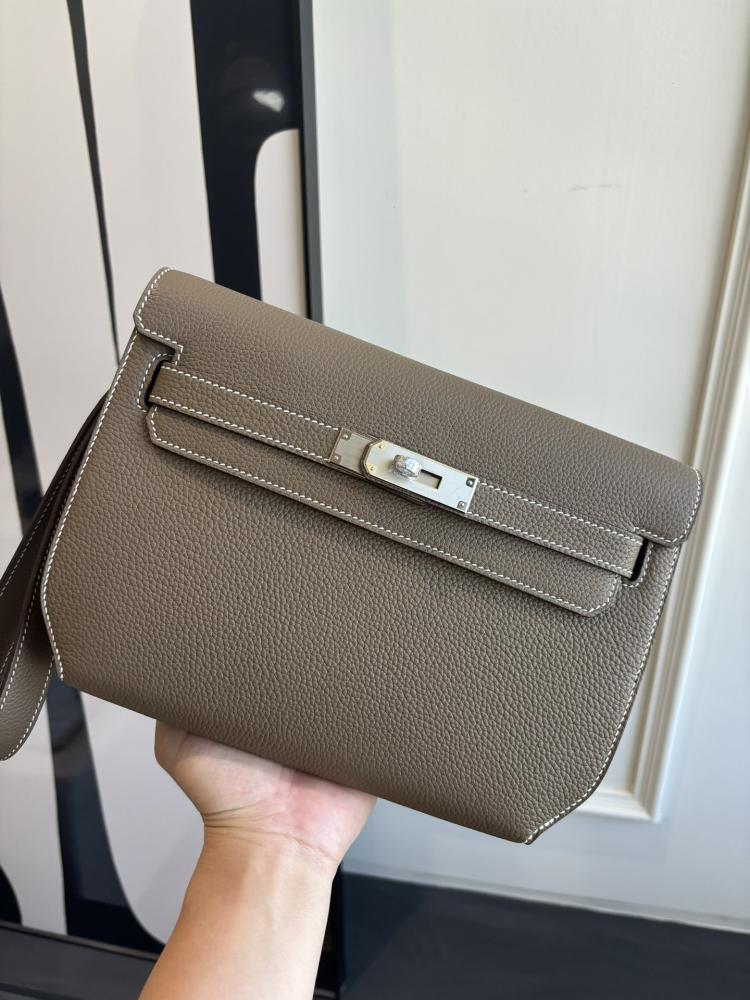Hermes Kelly Dépêches 25 Pouch (Leather)