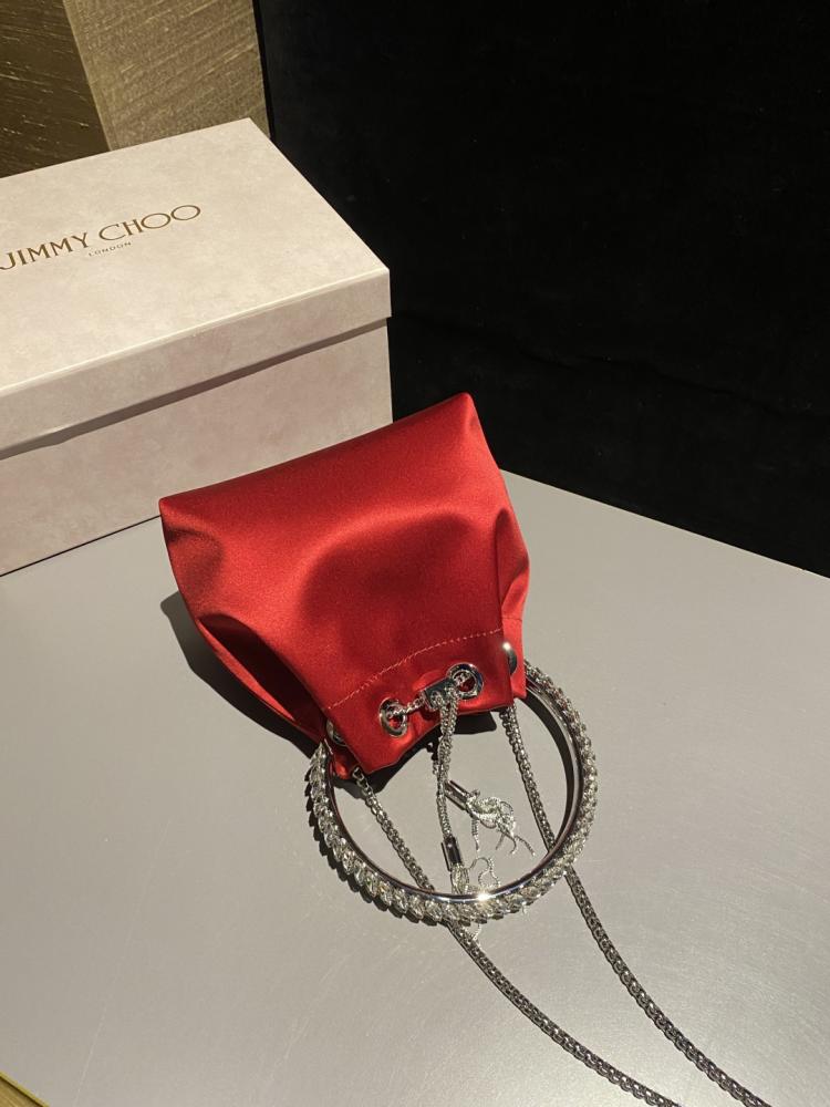 Jimmy Choo Bon Bon Satin & Crystal Embellished Bucket Bag Collection