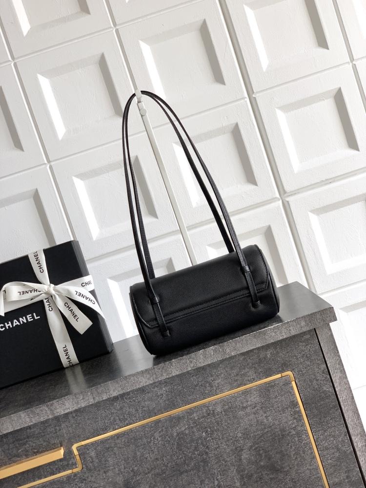 Chanel Grained Leather Cylindrical Bag