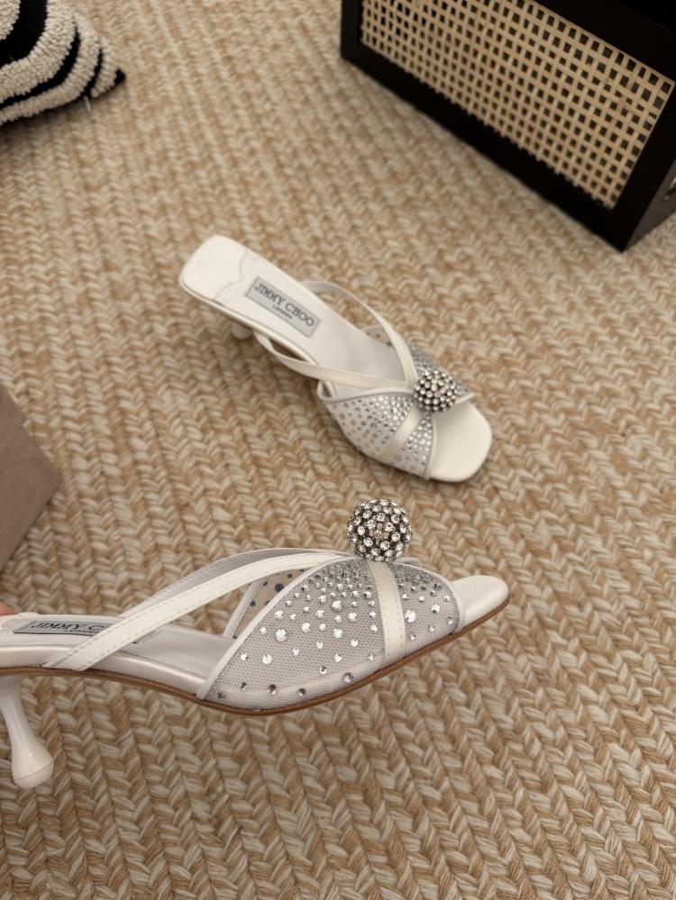 Jimmy Choo Crystal Sphere Open-Toe Mules 35-41