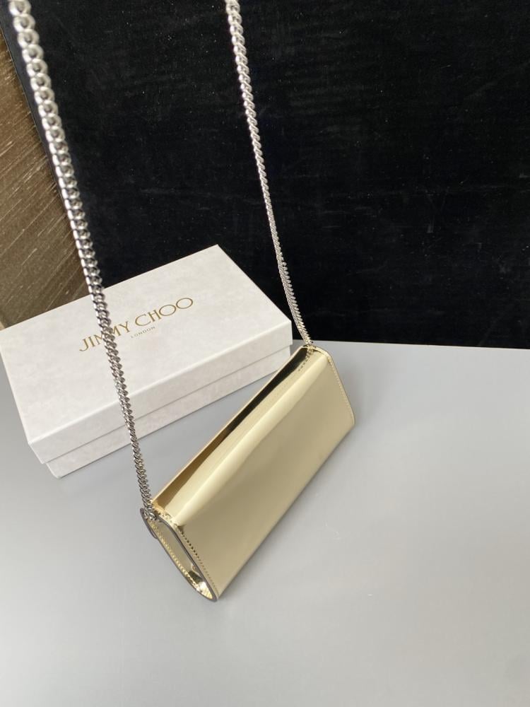 Jimmy Choo Crystal Embellished Clutch Wallet on Chain