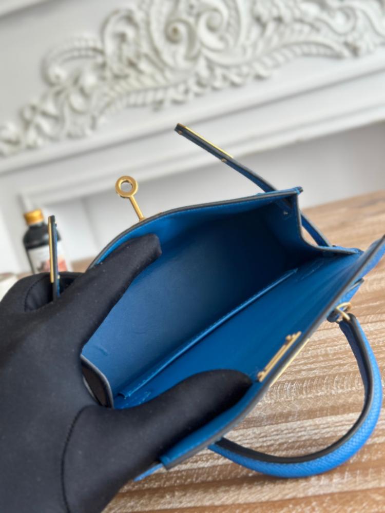 Hermes Mini Kelly II Bag 19cm - Cobalt Blue / Gold Hardware