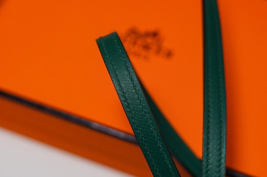 Hermes Constance To Go Wallet Bag 20cm - Emerald Green / Silver Hardware