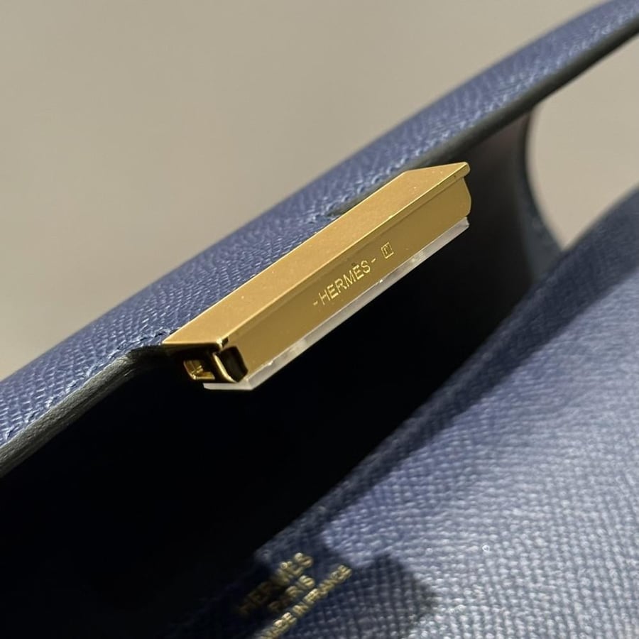 Hermes Constance Elan Bag 24cm - Navy / Gold Hardware