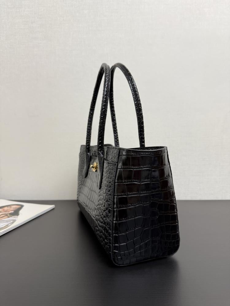 Chanel Croc-Embossed Leather Tote Bag
