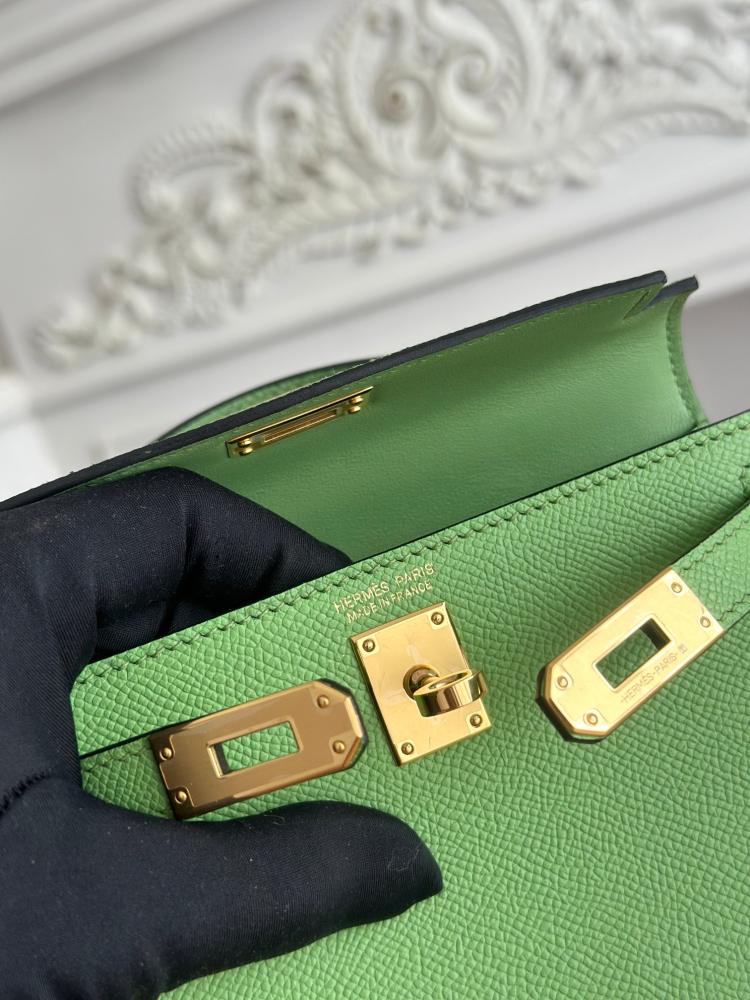 Hermes Mini Kelly II Bag 19cm - Green / Gold Hardware