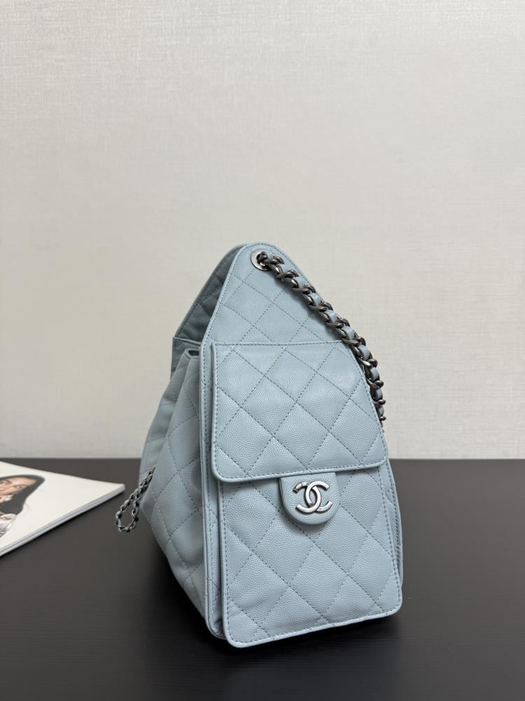 Chanel Quilted Drawstring Tote Bag