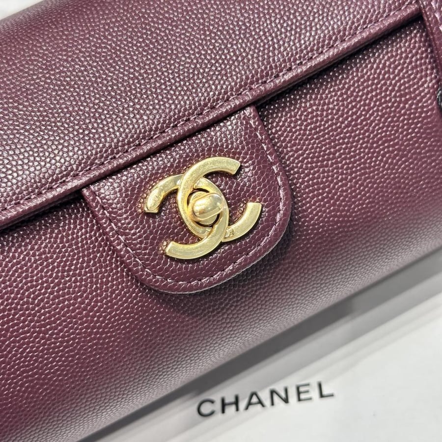 Chanel Grained Leather Cylindrical Bag