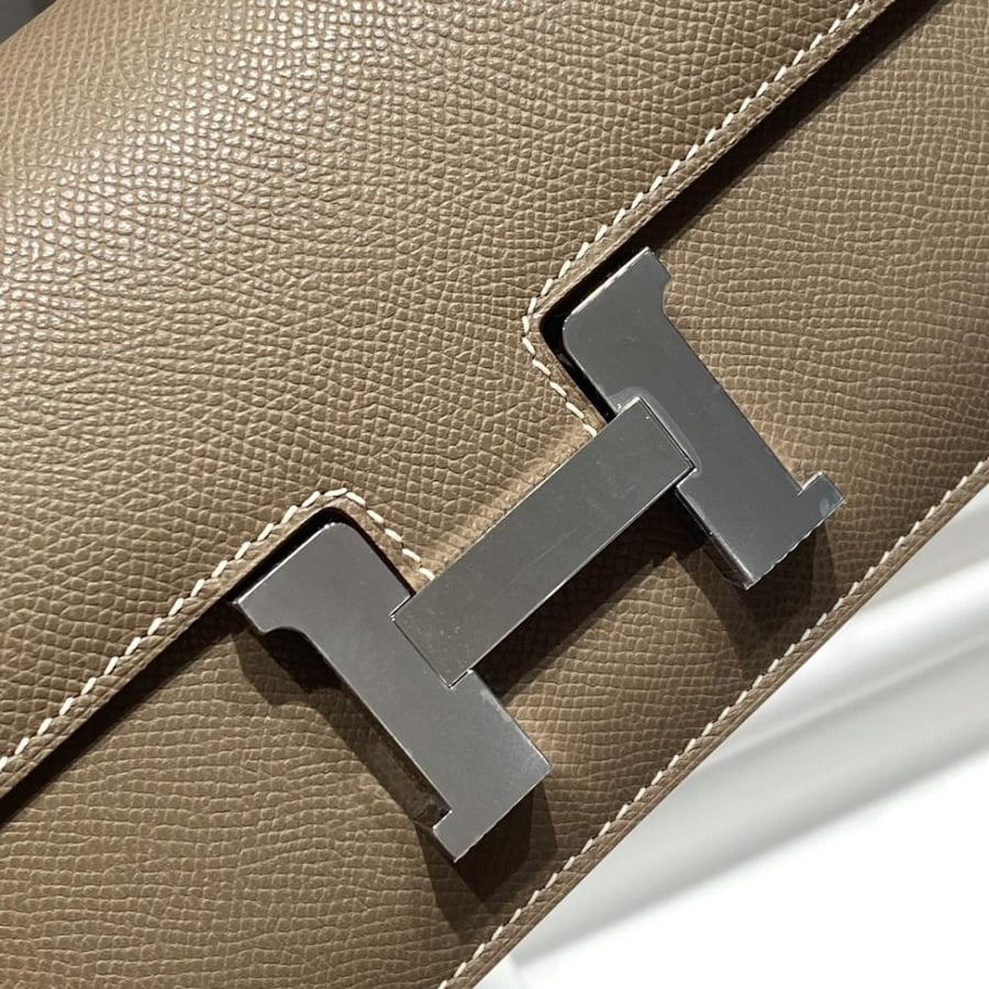 Hermes Constance Elan Bag 24cm - Etoupe / Silver Hardware