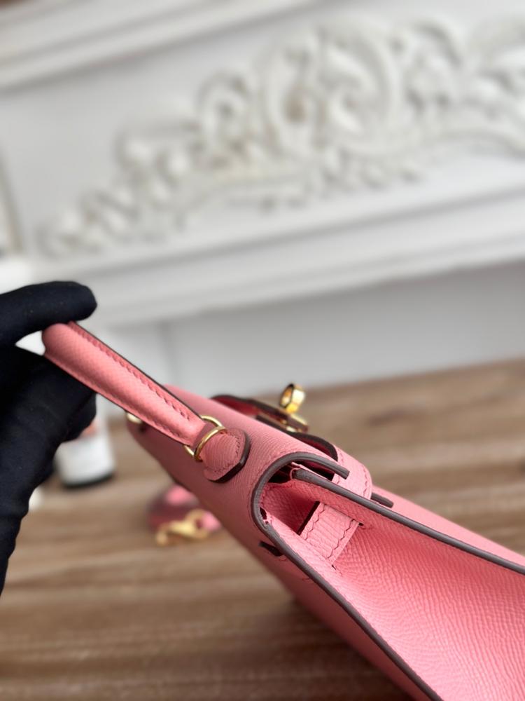 Hermes Mini Kelly II Bag 19cm - Coral Pink / Gold Hardware