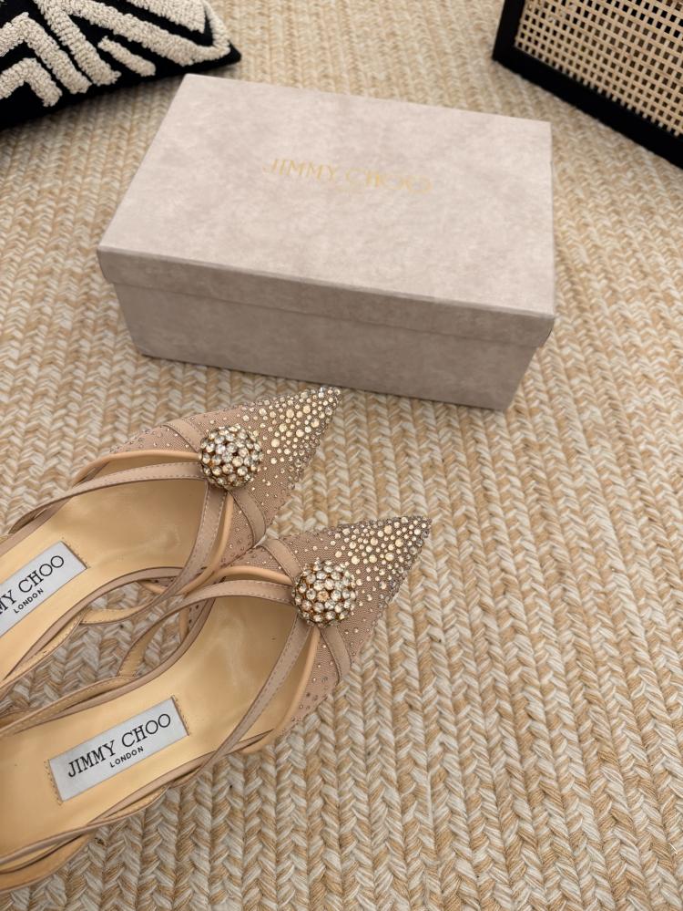 Jimmy Choo Crystal Sphere Mesh Pumps 35-41