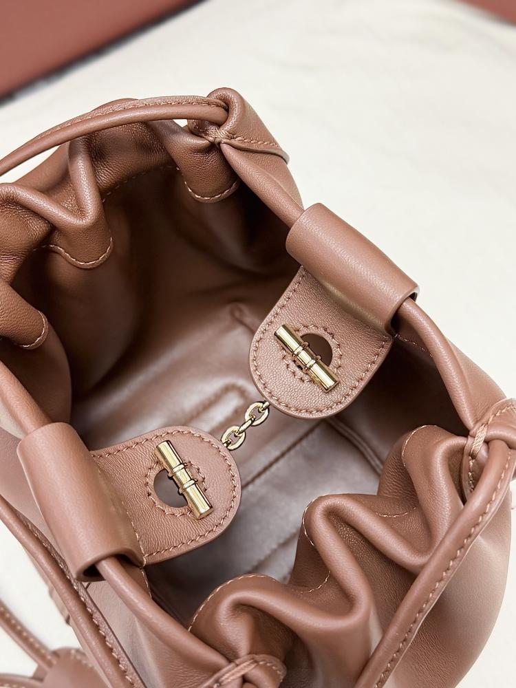 Loro Piana Bale Softy Drawstring Bucket Bag