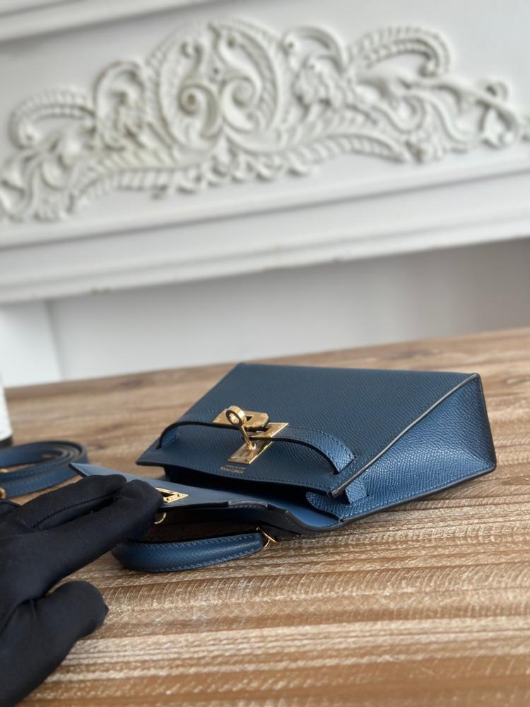 Hermes Mini Kelly II Bag 19cm - Ink Blue / Gold Hardware