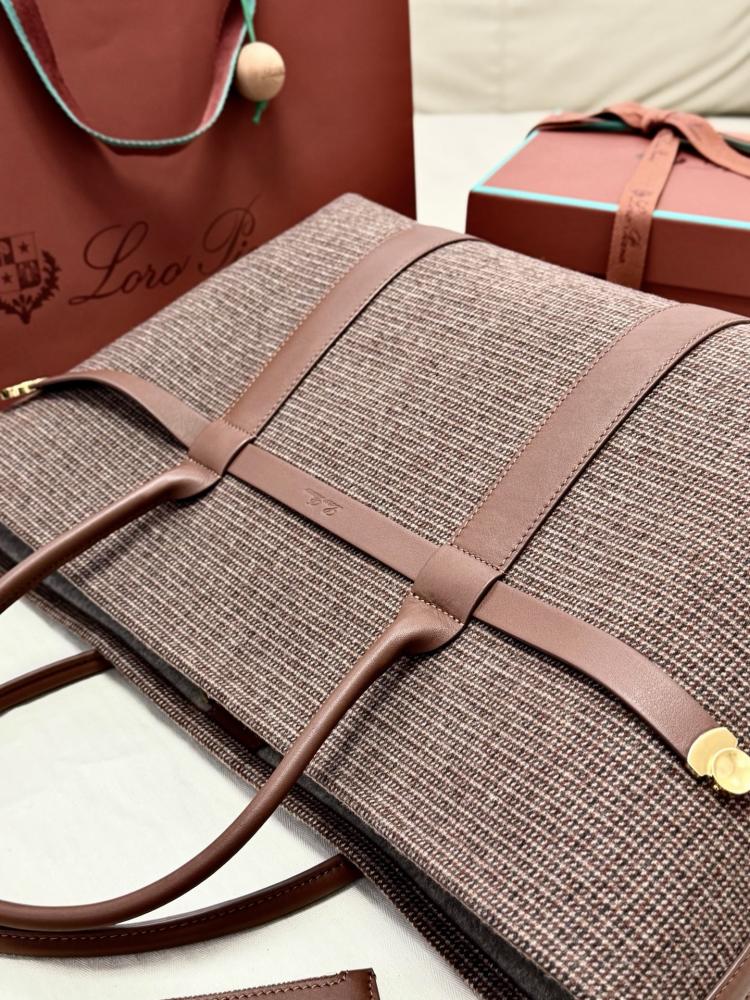 Loro Piana Large Grained Leather Tote Bag