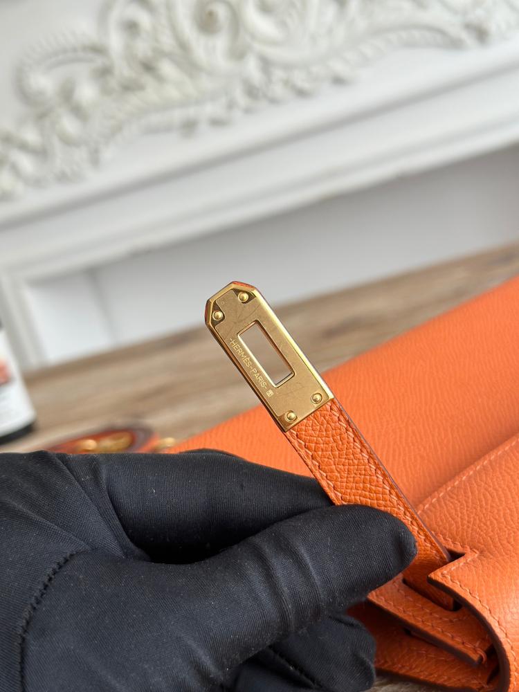 Hermes Mini Kelly II Bag 19cm - Orange / Gold Hardware