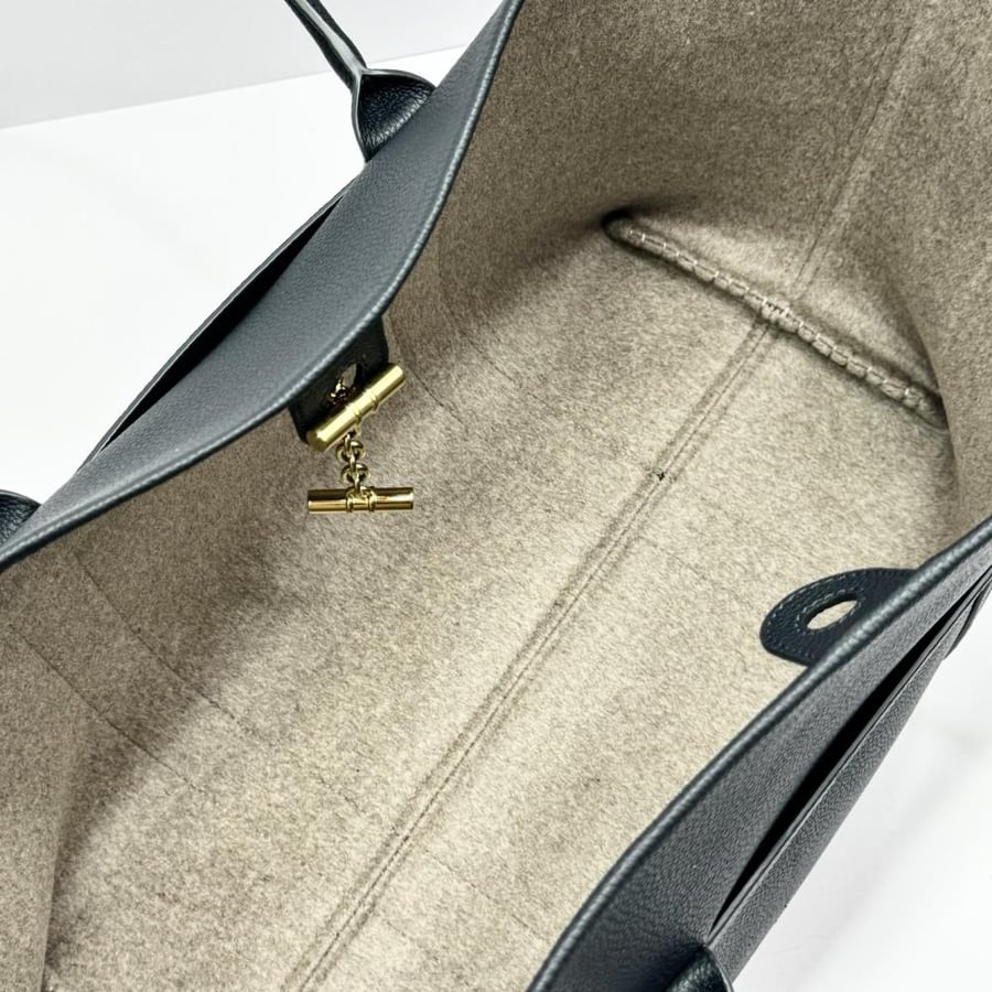 Loro Piana Large Grained Leather Tote Bag