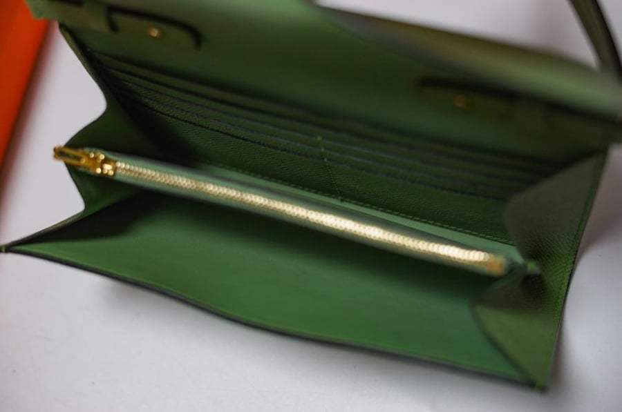 Hermes Constance To Go Wallet Bag 20cm - Olive Green / Gold Hardware