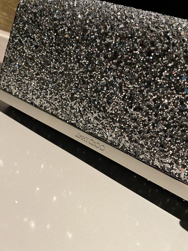 Jimmy Choo Crystal Embellished Clutch Wallet on Chain