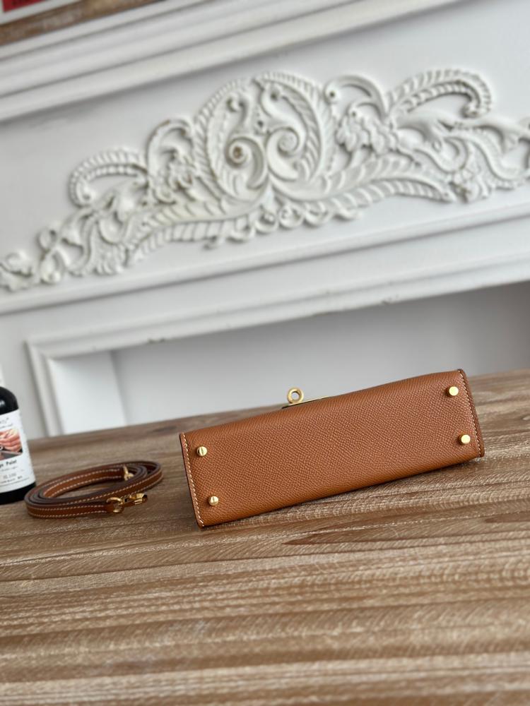 Hermes Mini Kelly II Bag 19cm - Caramel / Gold Hardware
