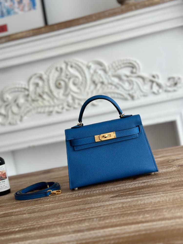 Hermes Mini Kelly II Bag 19cm - Cobalt Blue / Gold Hardware