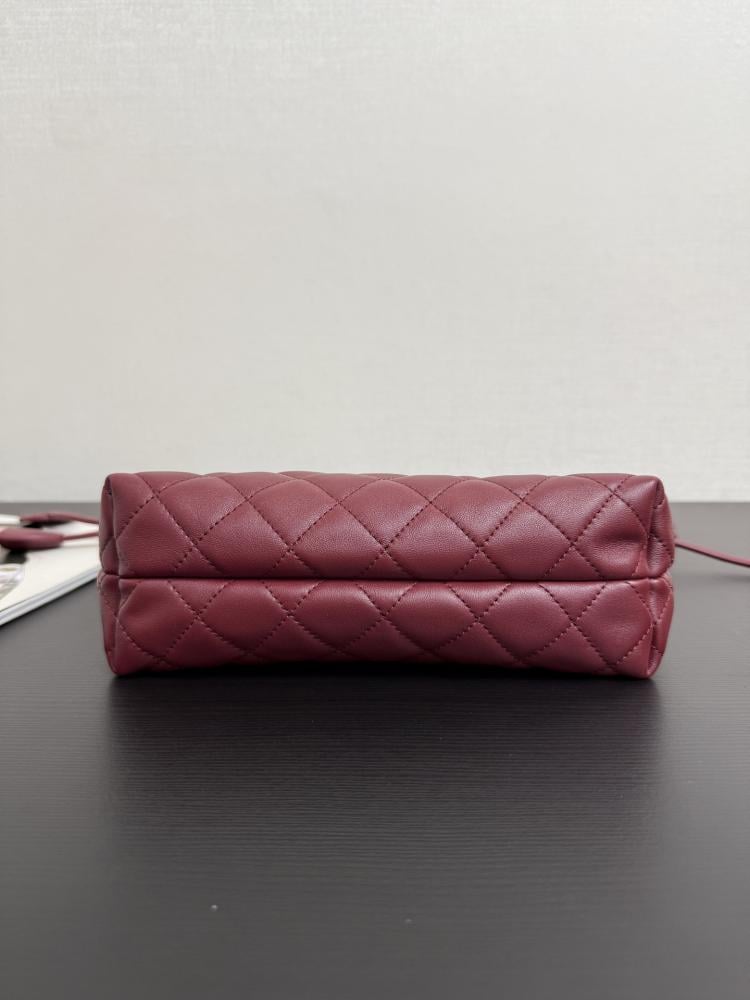 Chanel Quilted Leather Drawstring Pouch