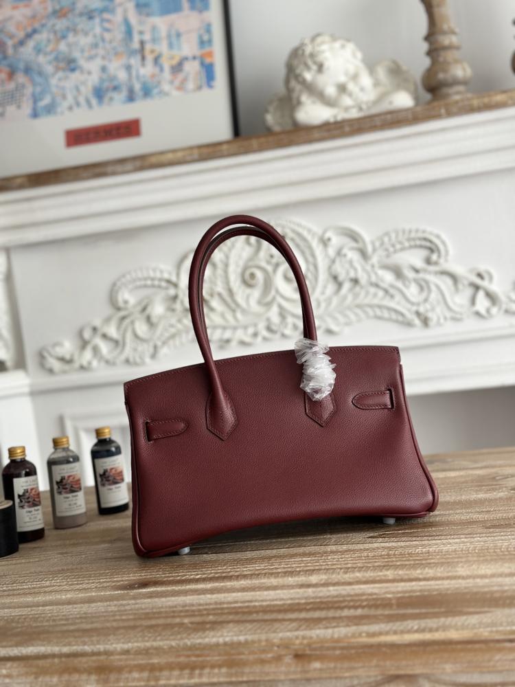 Hermes Mini Kelly II Bag 19cm - Burgundy / Silver Hardware
