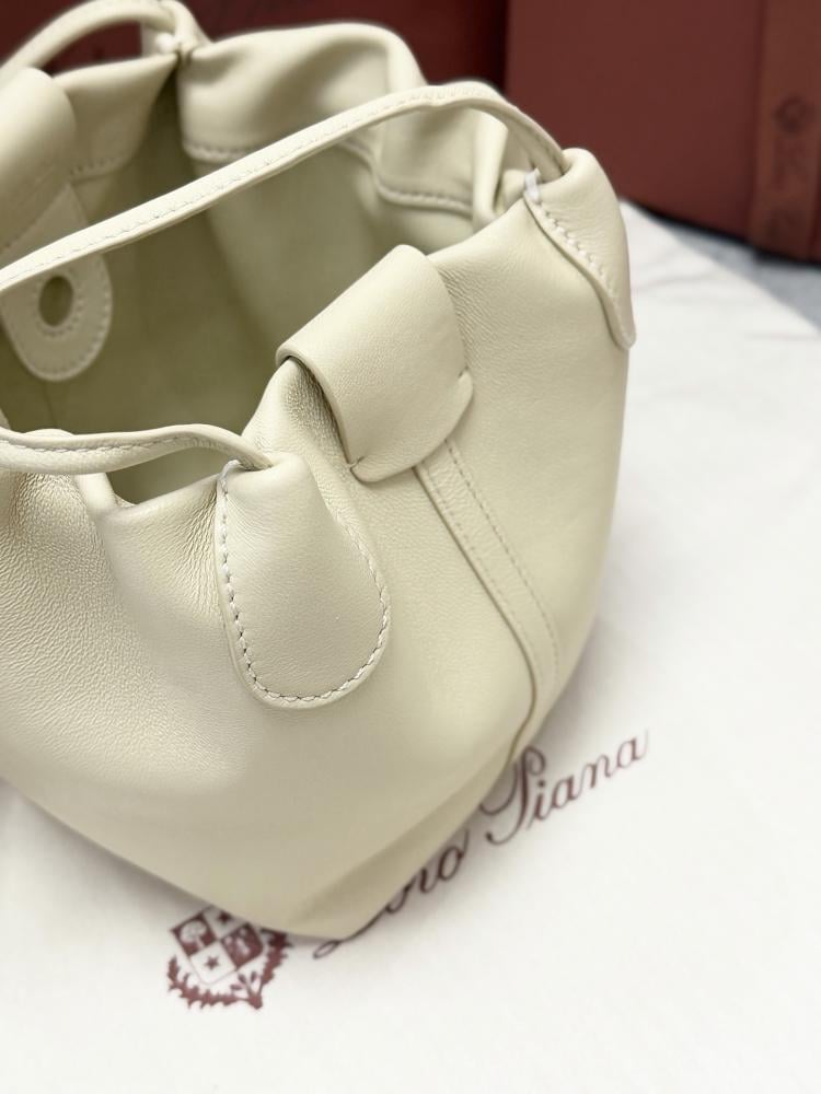 Loro Piana Bale Softy Drawstring Bucket Bag