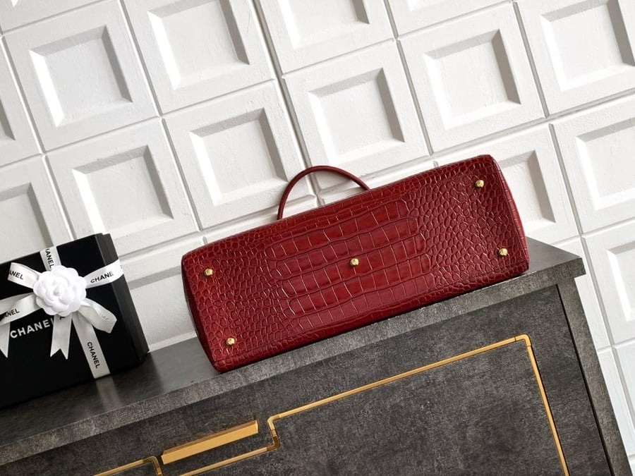Chanel Large Croc-Embossed Tote Bag