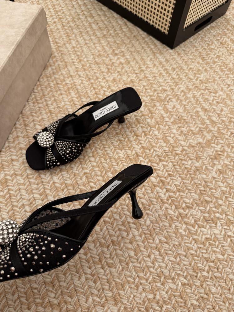 Jimmy Choo Crystal Sphere Open-Toe Mules 35-41