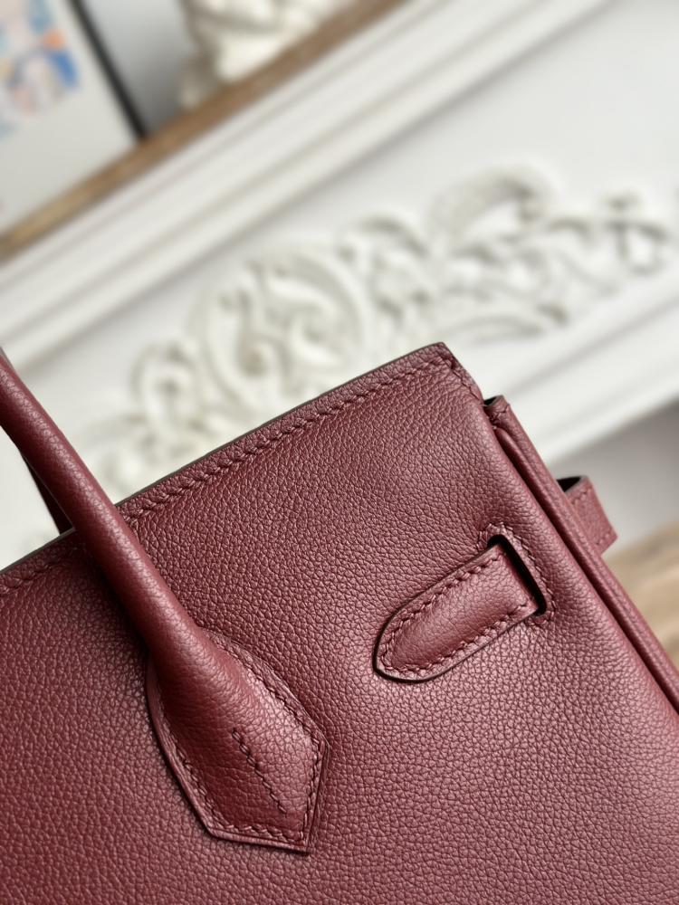 Hermes Mini Kelly II Bag 19cm - Burgundy / Silver Hardware