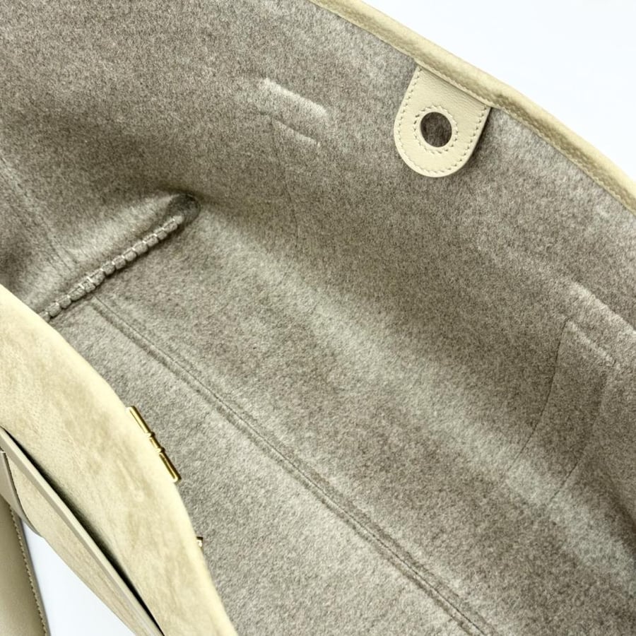 Loro Piana Large Grained Leather Tote Bag