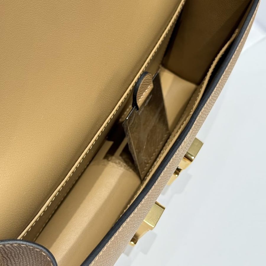 Hermes Constance Elan Bag 24cm - Taupe / Gold Hardware