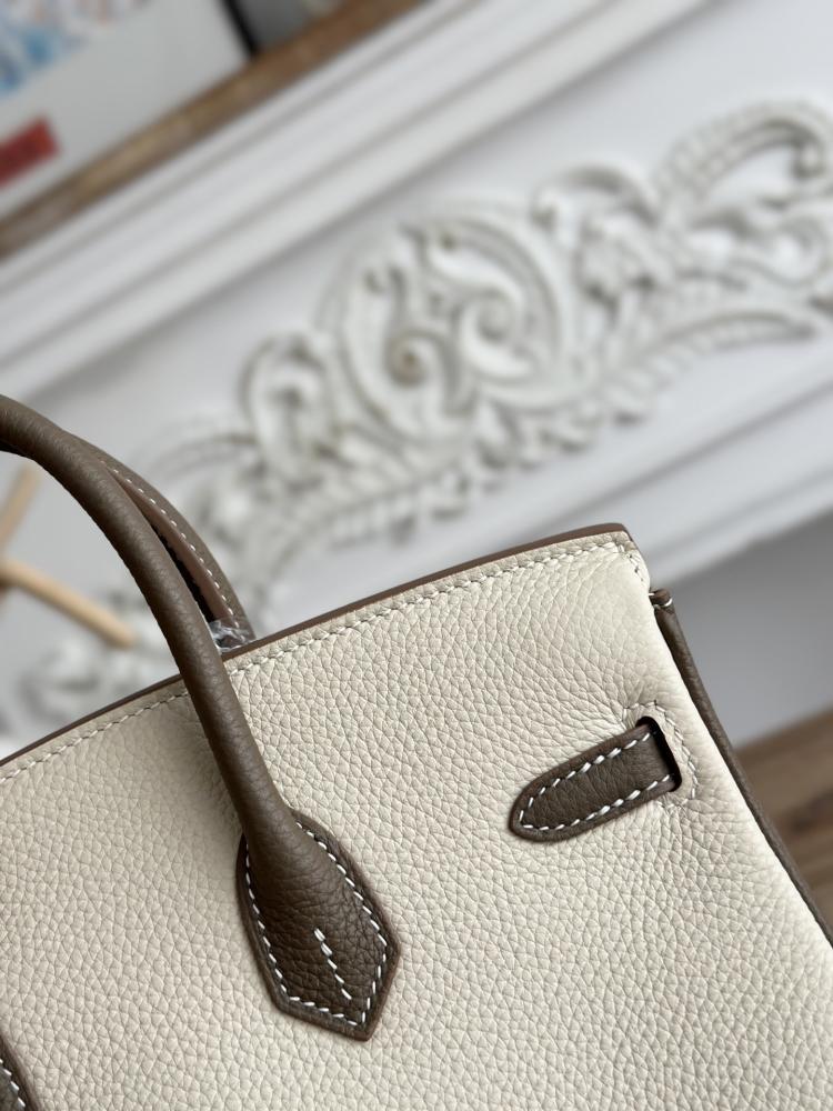 Hermes Birkin Bag 25/30cm - Cream & Etoupe