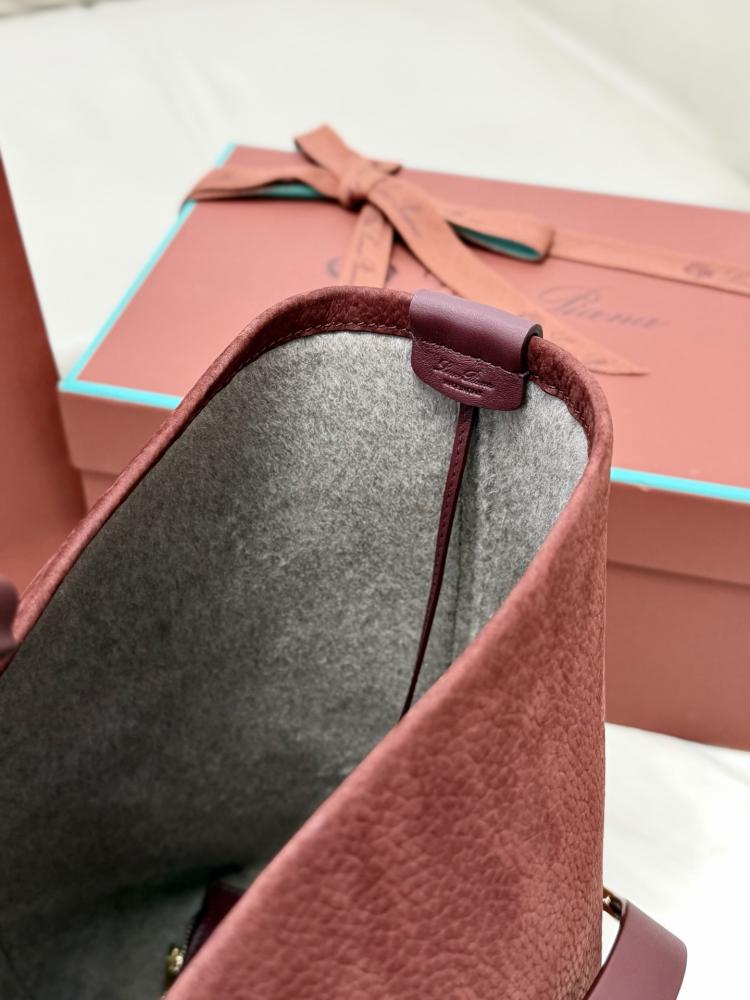 Loro Piana Large Grained Leather Tote Bag