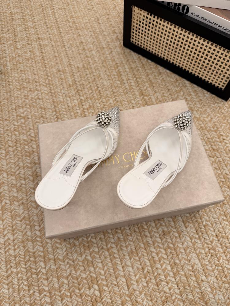 Jimmy Choo Crystal Sphere Mesh Mules 35-41