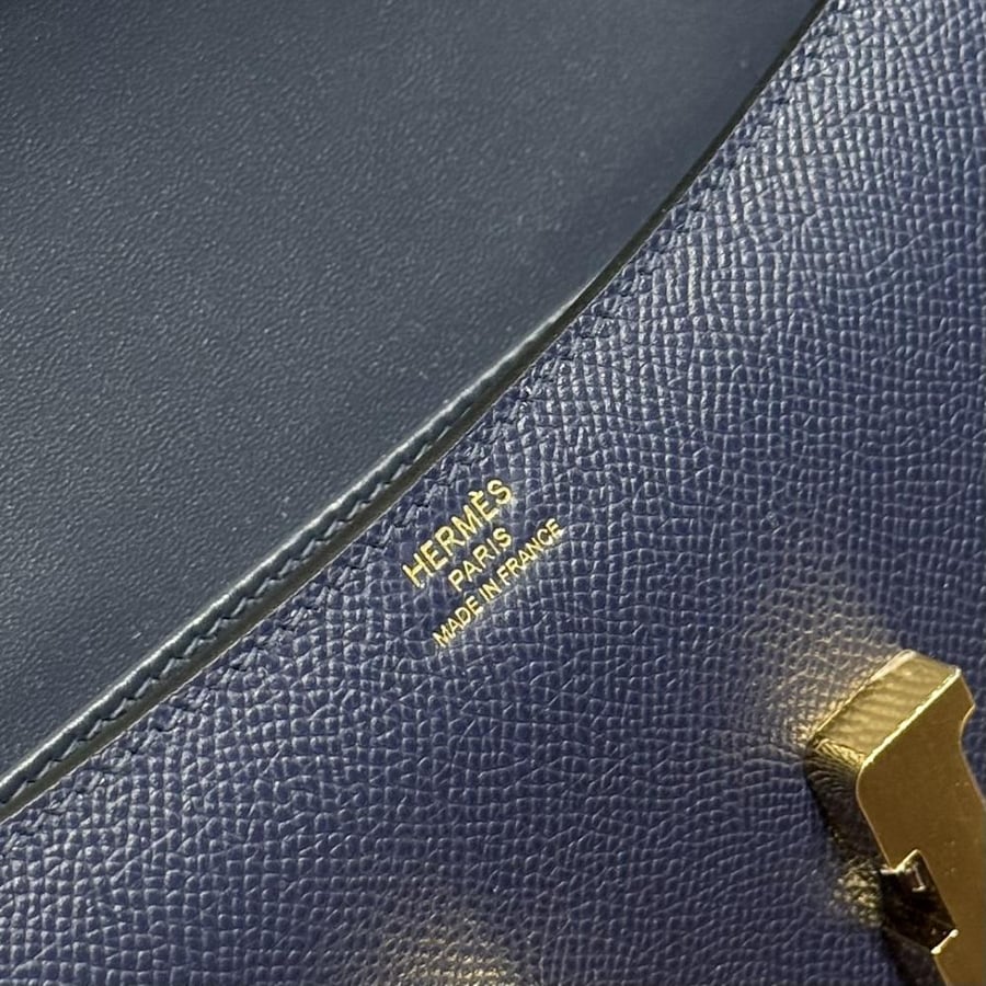 Hermes Constance Elan Bag 24cm - Navy / Gold Hardware