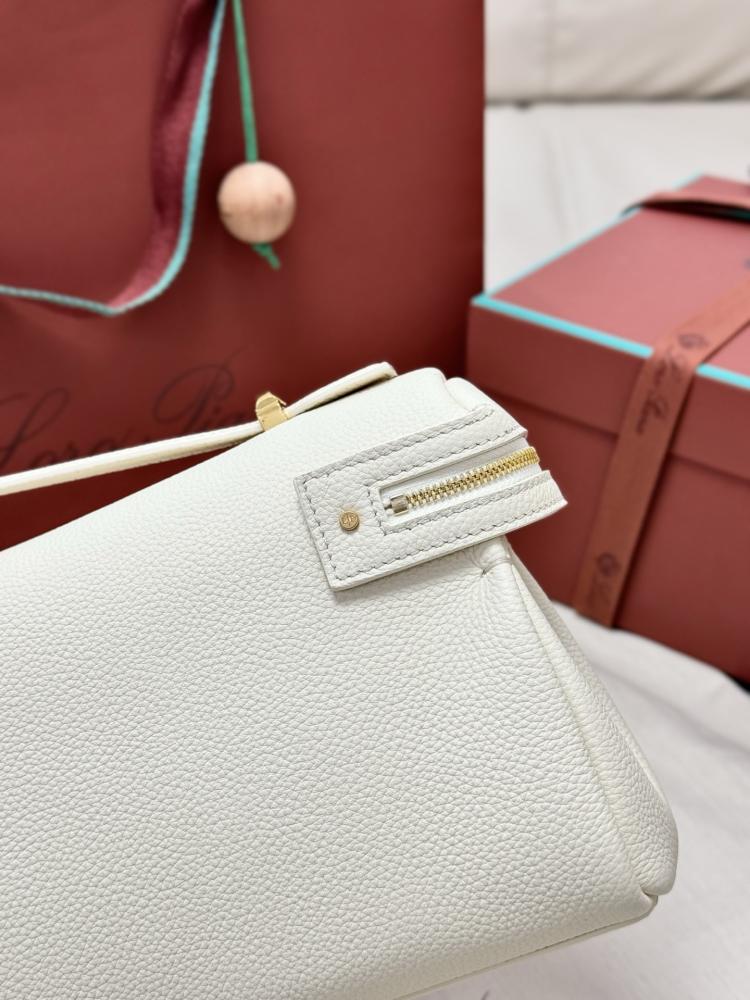 Loro Piana Elongated Extra Pocket Bag in Grained Leather