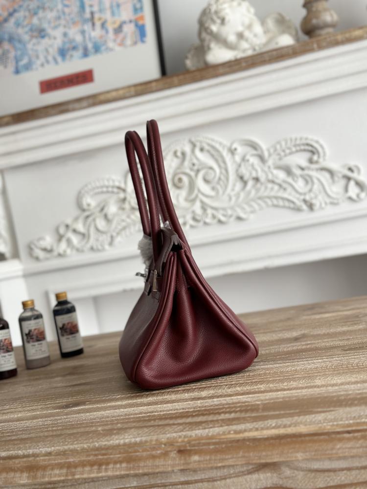 Hermes Mini Kelly II Bag 19cm - Burgundy / Silver Hardware