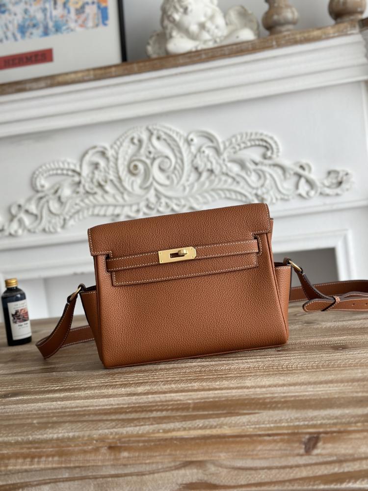 Hermes Kelly Messenger Bag 25cm - Caramel / Gold Hardware
