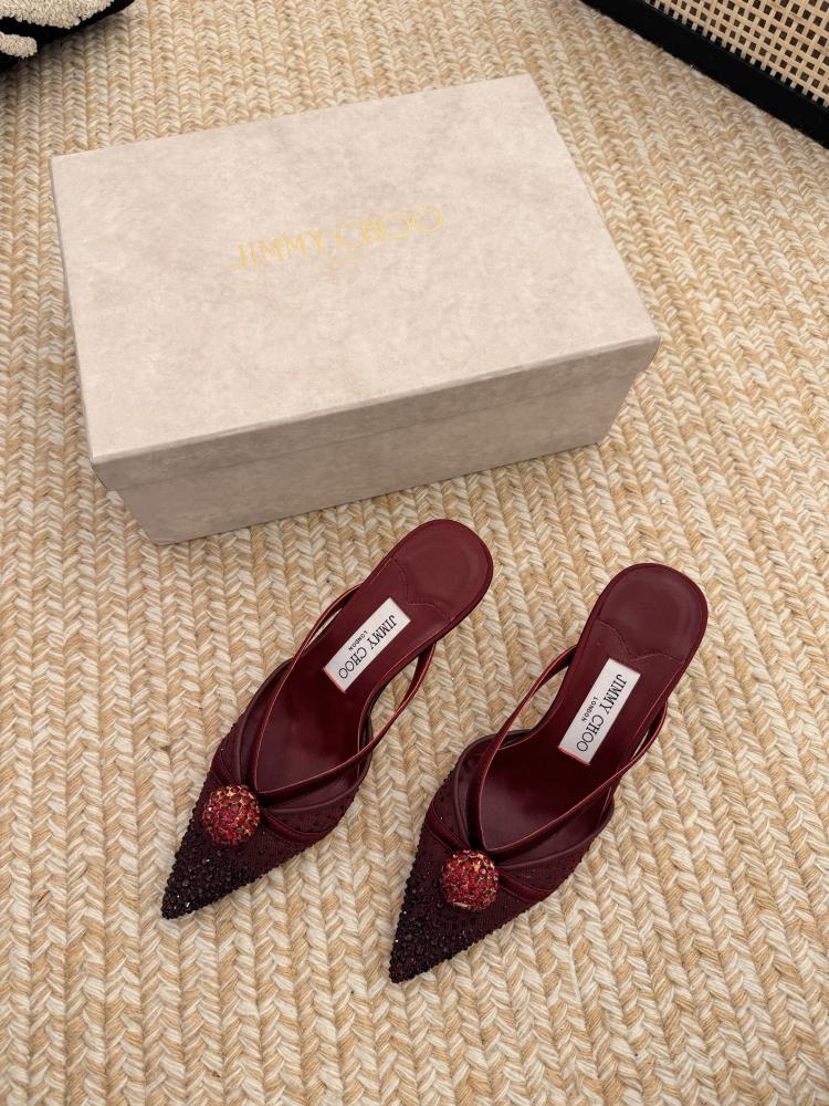 Jimmy Choo Crystal Sphere Mesh Mules 35-41