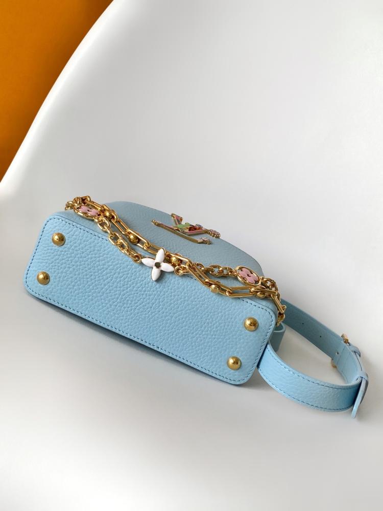 Louis Vuitton Capucines BB Braided Handle Leather Bag