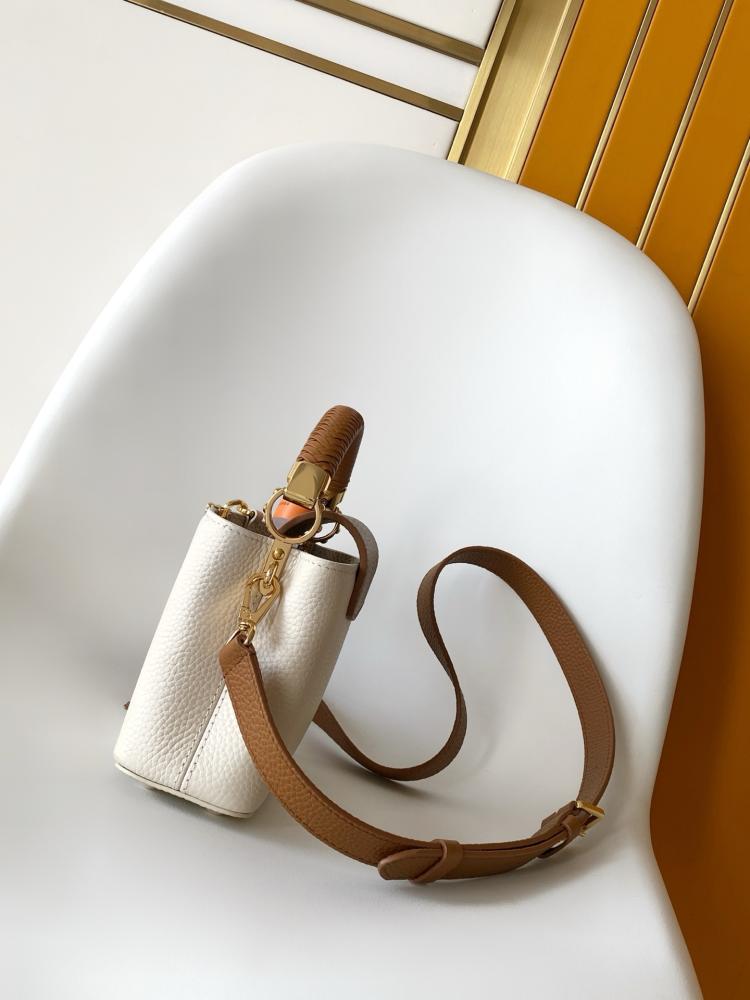 Louis Vuitton Capucines BB Braided Handle Leather Bag