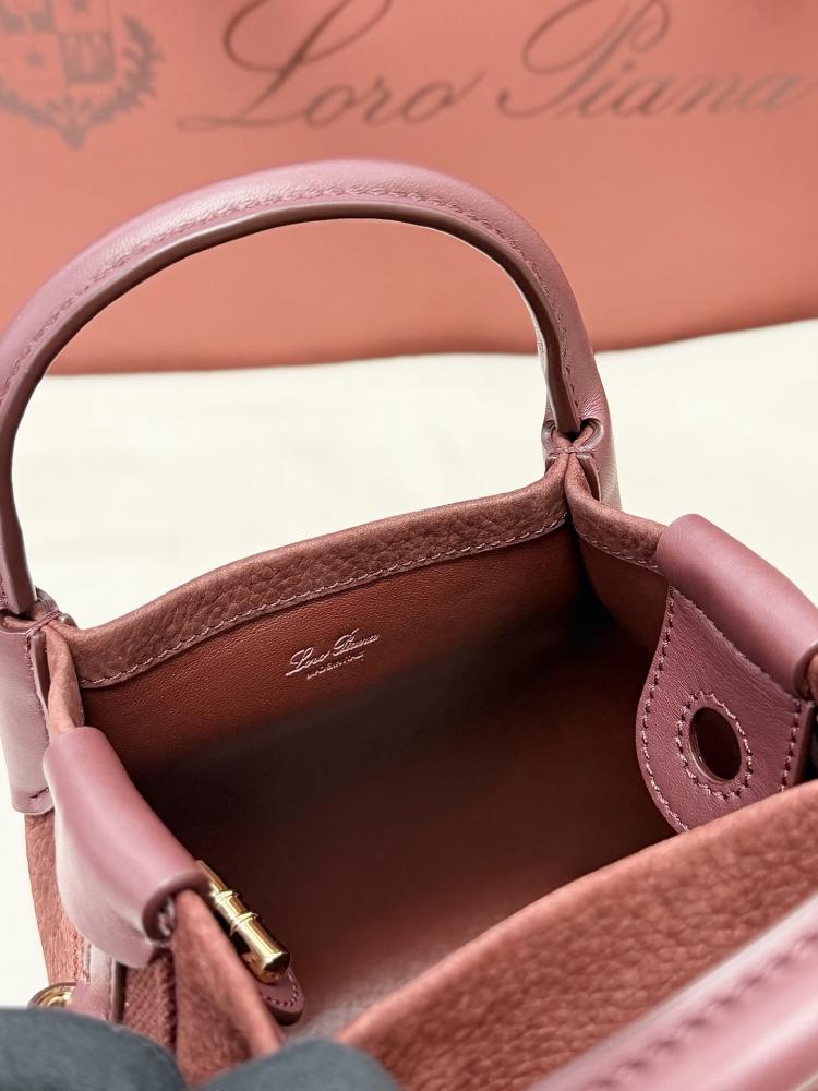 Loro Piana Micro Bale Bag in Textured Leather