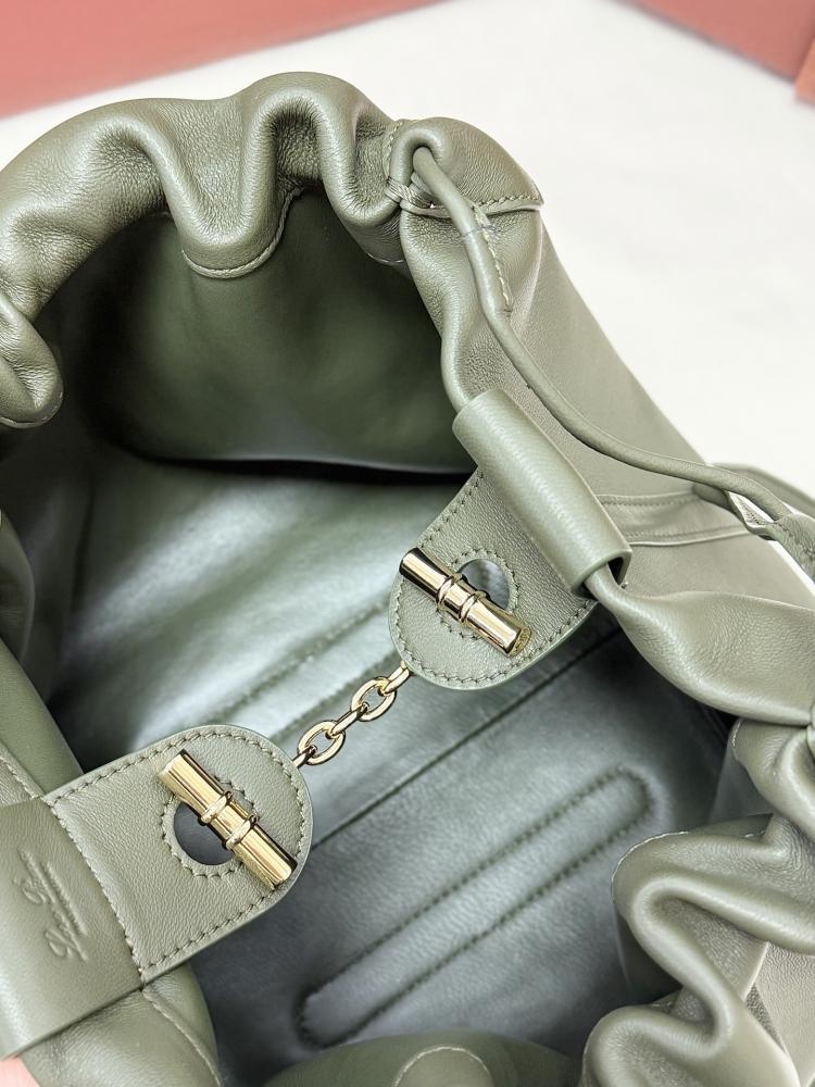 Loro Piana Bale Softy Drawstring Bucket Bag