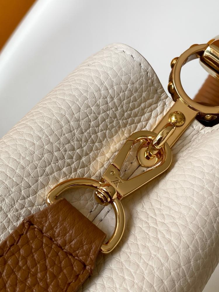Louis Vuitton Capucines BB Braided Handle Leather Bag